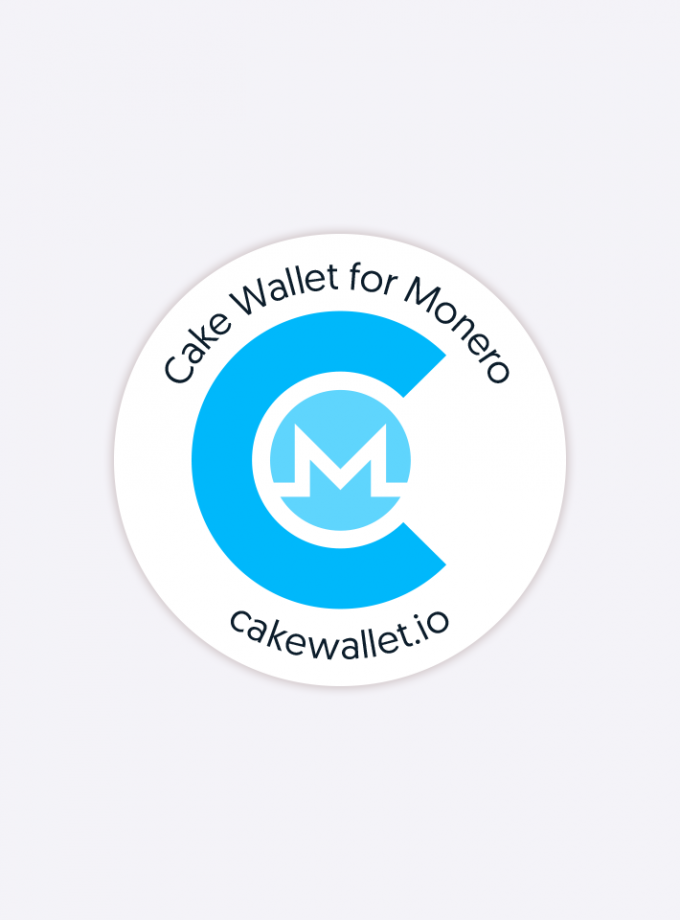 Cake Wallet Vinyl Sticker - 2 inch