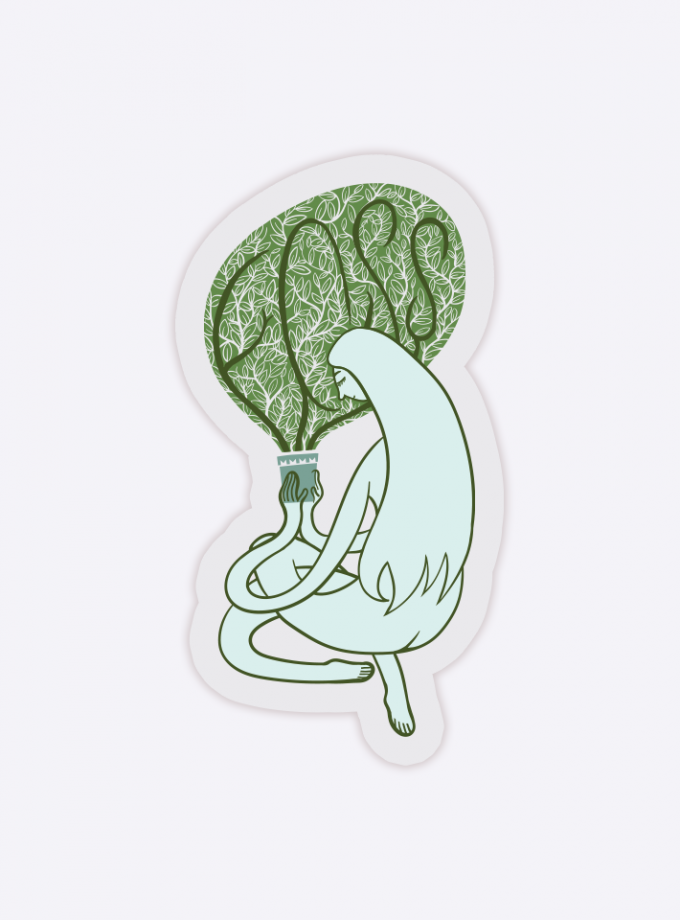 FOSS Lady Vinyl Sticker - 3 inch