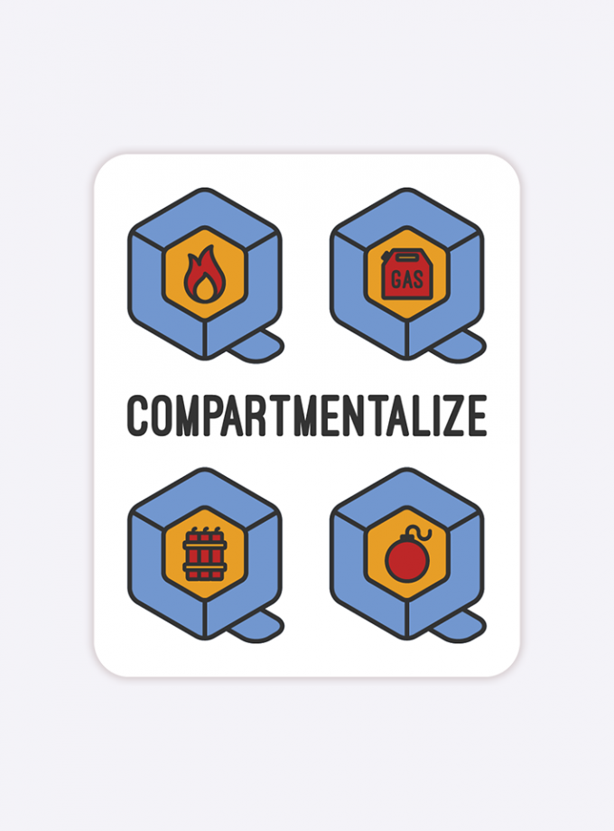 "Compartmentalize" Vinyl Sticker - 3 inch