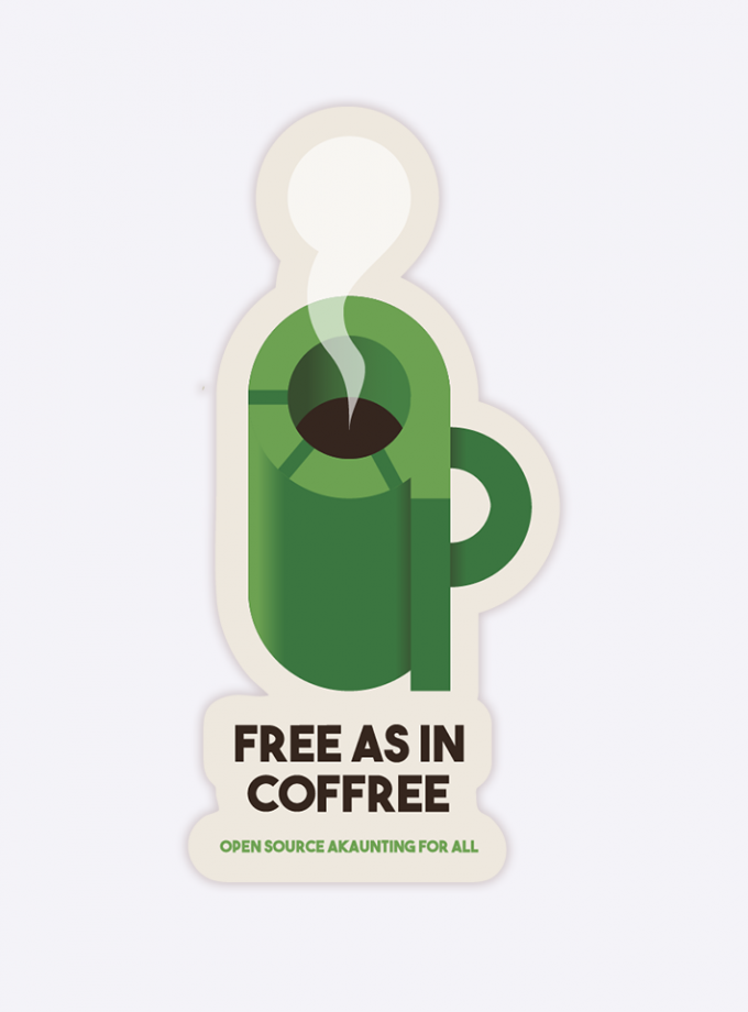 "Free Akaunting" - 3 inch