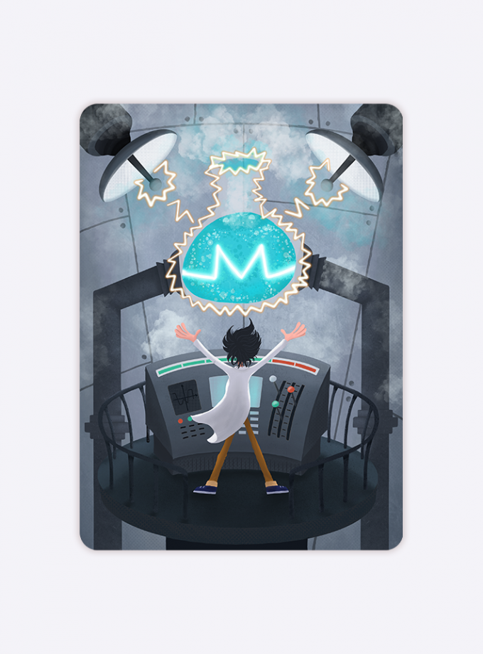 Mad Scientist Vinyl Sticker - 3 inch