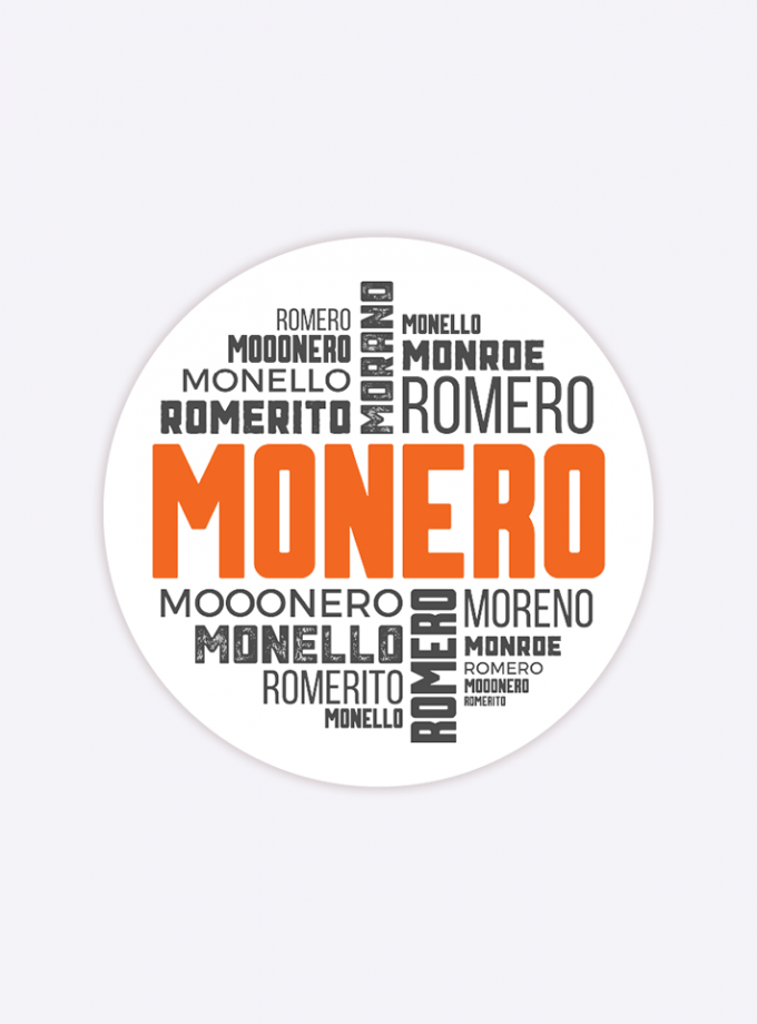 Monero Names Sticker - 2 inch