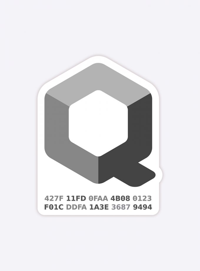 Qubes with PGP Key - Vinyl Sticker - 3 inch