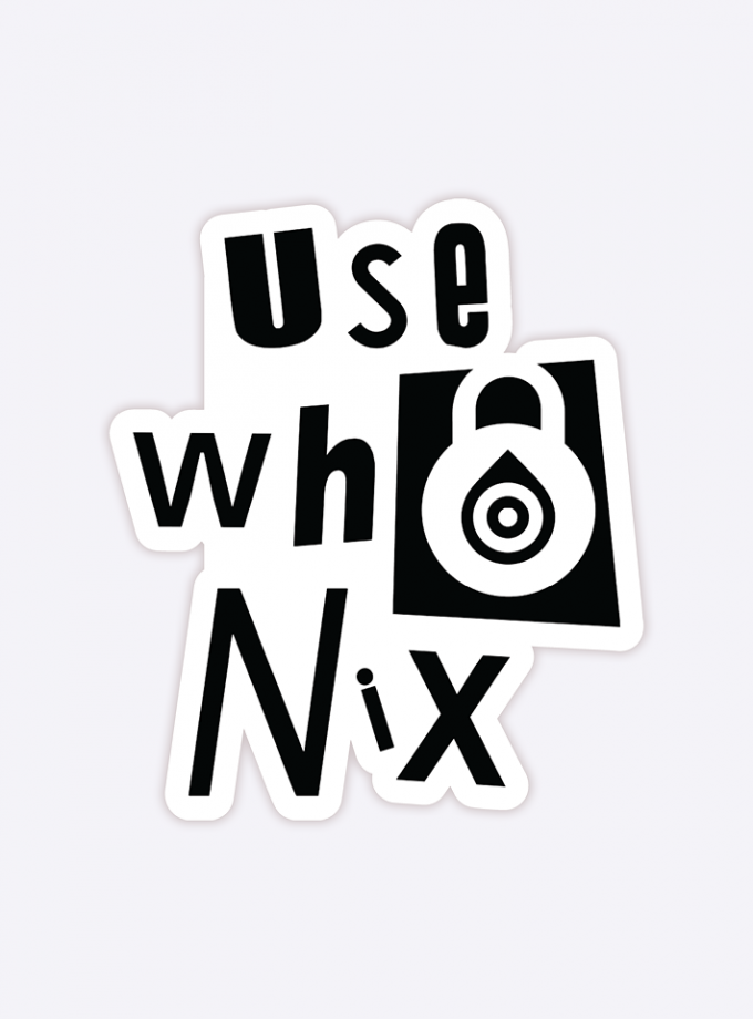 "Use Whonix" Logo - Vinyl Sticker - 3 inch