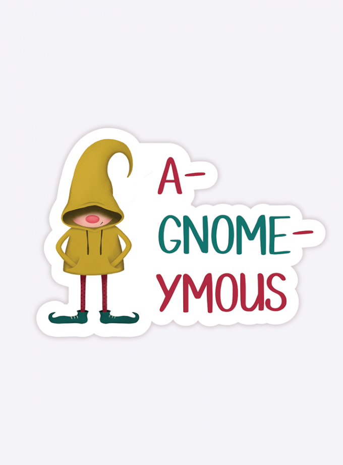 Gnome Who764 - Vinyl Sticker - 3 inch