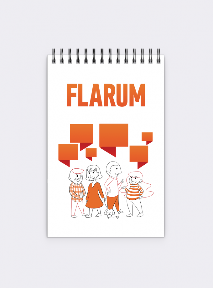 Flarum Notepad, Plain/Dotted Paper, 60 Pages