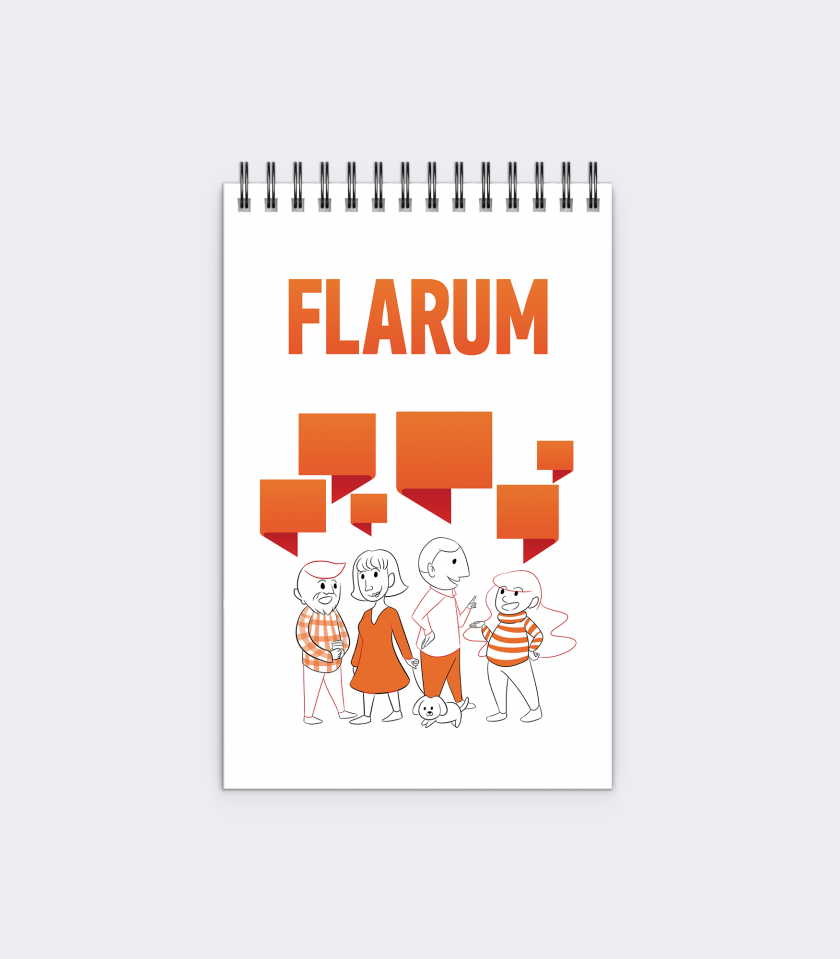 Flarum Notepad, Plain/Dotted Paper, 60 Pages