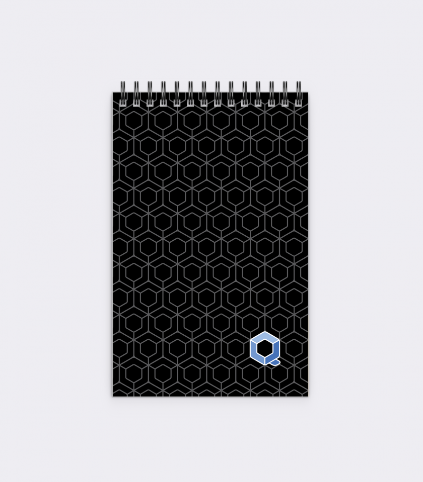 Qubes Notepad, Plain/Dotted Paper, 60 Pages