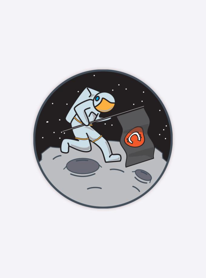 Lunar Crypto Glossy Sticker - 3 inch